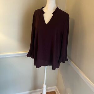 CeCe Women's Blouse - Rich Burgundy